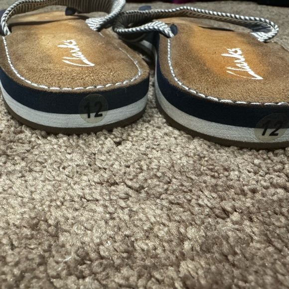 Clarks Navy Sandals - Picture 3 of 4